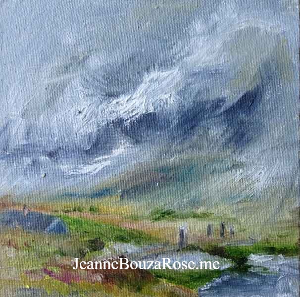 Jeanne Bouza Rose plein air oil: Trench T